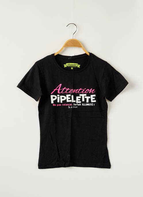 T-shirt noir AVOMARKS pour fille