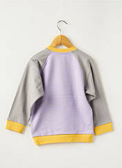 Sweat-shirt violet HELLO ELAÉ pour fille seconde vue