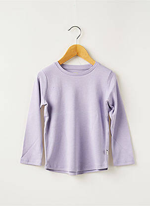 T-shirt stretch manches longues violet HELLO ELAÉ fille