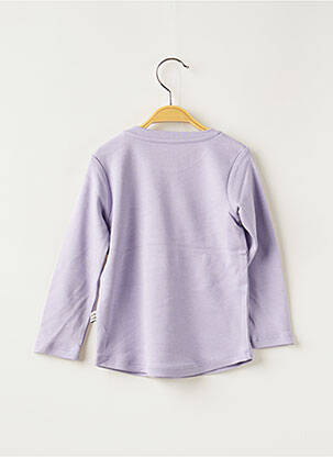 T-shirt stretch manches longues violet HELLO ELAÉ fille