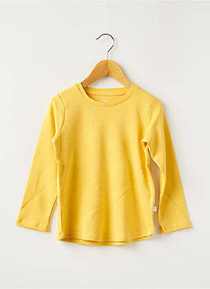T-shirt stretch manches longues jaune HELLO ELAÉ fille
