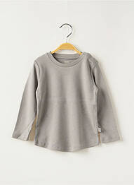 T-shirt stretch manches longues gris HELLO ELAÉ fille