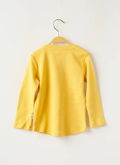 T-shirt stretch manches longues jaune HELLO ELAÉ fille