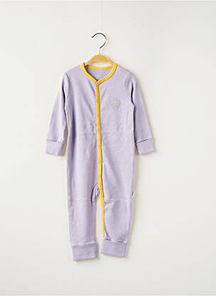 Pyjama fermeture pressionnée à l'entrejambe violet HELLO ELAÉ fille