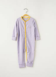 Pyjama fermeture pressionnée à l'entrejambe violet HELLO ELAÉ fille