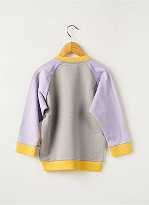 Sweat-shirt broderie manches longues violet HELLO ELAÉ fille