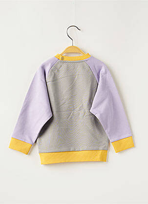 Sweat-shirt broderie manches longues violet HELLO ELAÉ fille