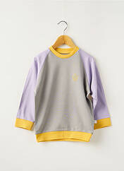 Sweat-shirt violet HELLO ELAÉ pour fille seconde vue