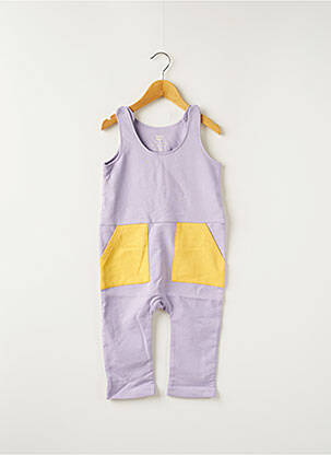 Salopette col rond sans manche violet HELLO ELAÉ enfant