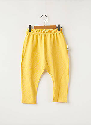 Pantalon slim stretch taille élastique jaune HELLO ELAÉ garçon