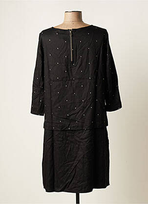 Robe mi-longue manches longues manches longues noir CECIL femme
