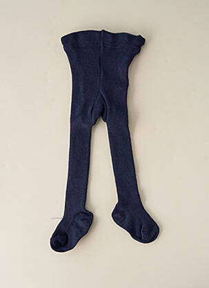 Collants tissage lainage bleu CHAMAR fille