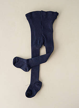 Collants tissage lainage bleu CHAMAR fille