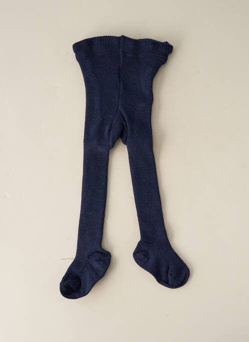 Collants tissage lainage bleu CHAMAR fille