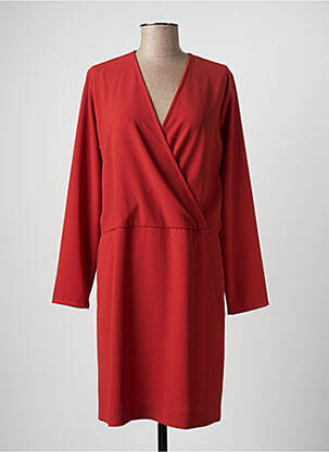 Robe mi-longue manches longues manches longues orange HARTFORD femme