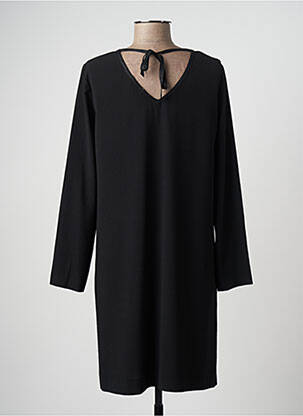 Robe mi-longue manches longues manches longues noir HARTFORD femme