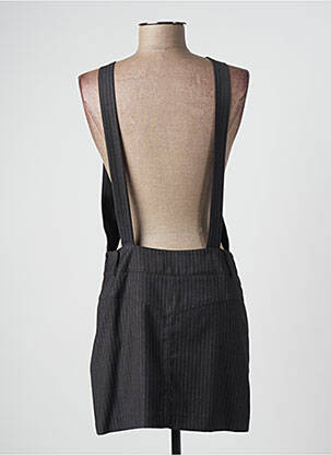 Robe courte coupe cintrée fines bretelles gris NEW LILY femme