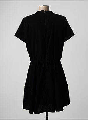 Robe courte fermeture zippée au dos manches courtes noir SESSUN femme