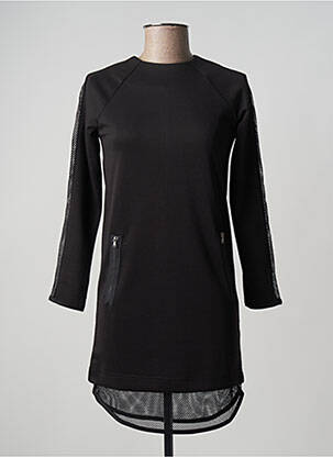 Robe courte fermeture zippée au dos manches longues noir REDSOUL femme