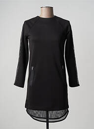 Robe courte fermeture zippée au dos manches longues noir REDSOUL femme