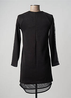 Robe courte fermeture zippée au dos manches longues noir REDSOUL femme