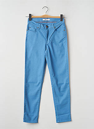 Pantalon slim stretch taille normale bleu MENSI COLLEZIONE femme