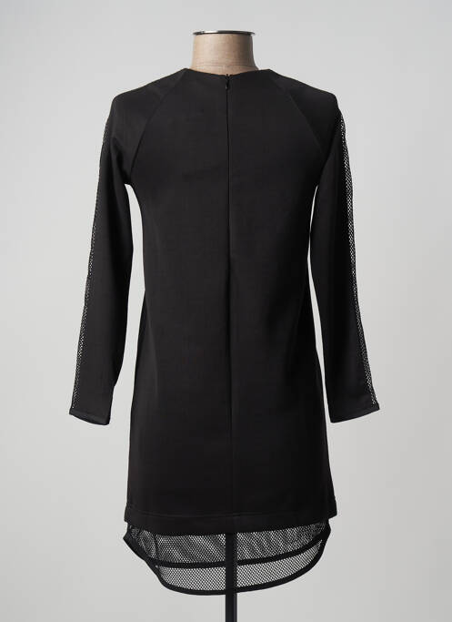 Robe courte fermeture zippée au dos manches longues noir REDSOUL femme