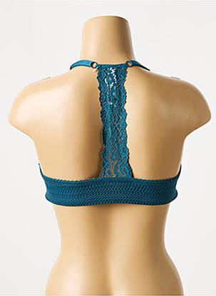 Soutien-gorge tissage dentelle haut soutien-gorge moulé bleu ETAM femme