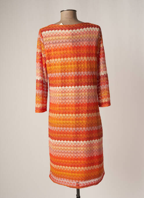 Robe mi-longue orange HALOGENE pour femme