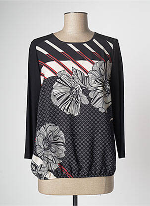 Blouse imprimé fleurs manches longues noir TELMAIL femme
