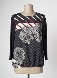 Blouse imprimé fleurs manches longues noir TELMAIL femme