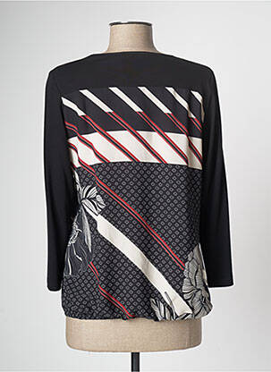 Blouse imprimé fleurs manches longues noir TELMAIL femme