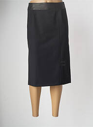 Jupe mi-longue coupe droite noir GEVANA femme