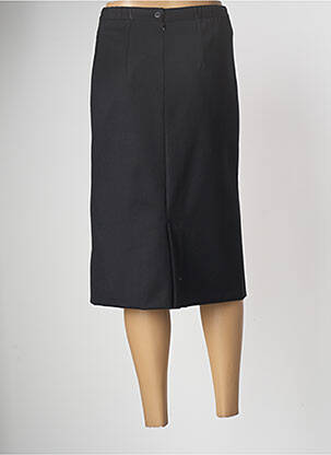 Jupe mi-longue coupe droite noir GEVANA femme