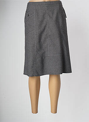 Jupe mi-longue taille normale gris GUY DUBOUIS femme