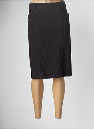 Jupe mi-longue doublure textile noir CHRISTINE LAURE femme