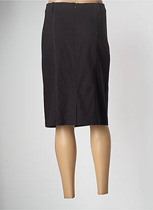 Jupe mi-longue doublure textile noir CHRISTINE LAURE femme