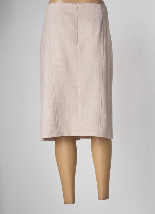 Jupe mi-longue beige CHRISTINE LAURE pour femme