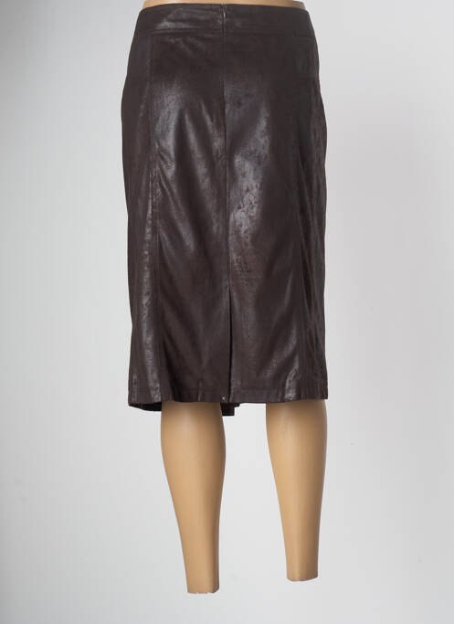 Jupe mi-longue marron GELCO pour femme