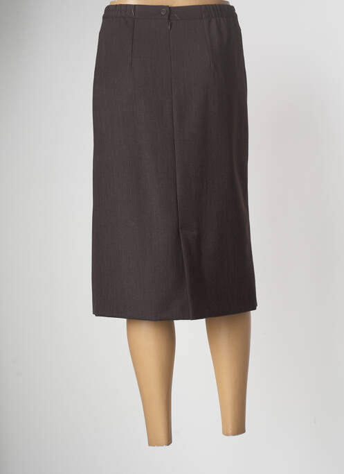 Jupe mi-longue marron GEVANA pour femme