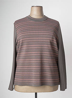 Pull stretch manches longues gris PAUPORTÉ homme