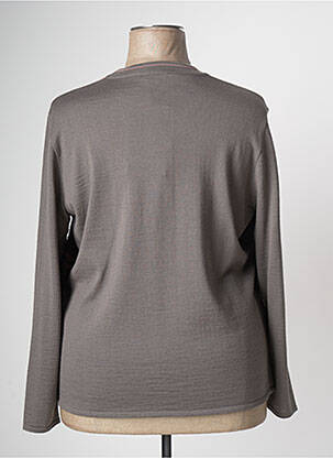 Pull stretch manches longues gris PAUPORTÉ homme