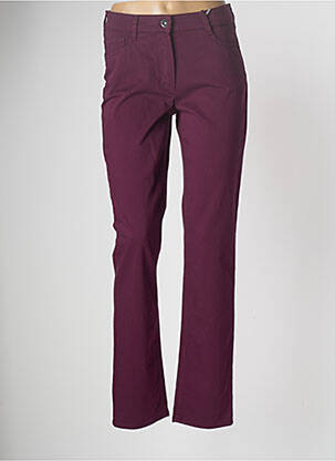 Pantalon slim tissage popeline taille normale violet ATELIER GARDEUR femme