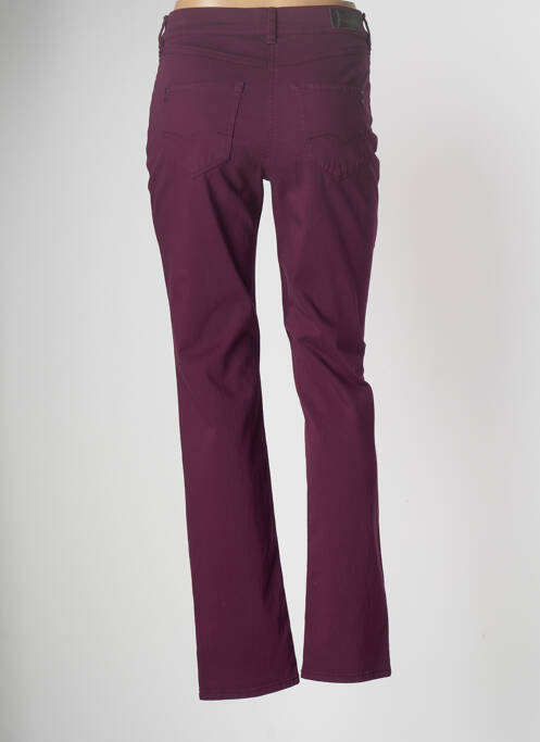 Pantalon slim tissage popeline taille normale violet ATELIER GARDEUR femme