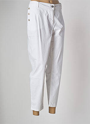 Pantalon 7/8 blanc MAE MAHE pour femme