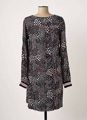 Robe mi-longue coupe fluide manches longues bleu LOLA ESPELETA femme
