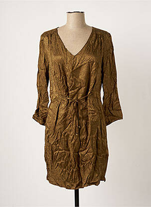 Robe courte manches 3/4 manches 3/4 vert LOLA ESPELETA femme