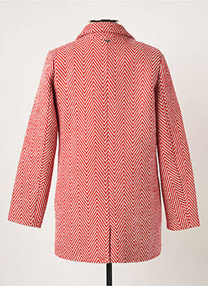 Manteau long coupe droite sans capuche rouge LES P'TITES BOMBES femme