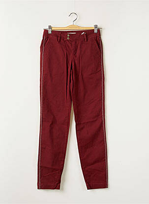 Pantalon chino broderie galons latéraux taille normale rouge LES P'TITES BOMBES femme