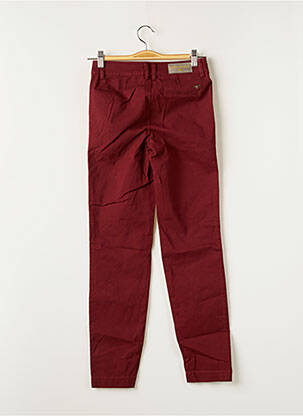 Pantalon chino broderie galons latéraux taille normale rouge LES P'TITES BOMBES femme